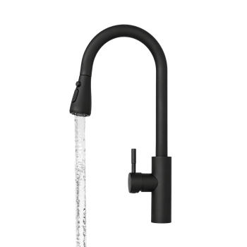 Wysoka Czarna Bateria Umywalkowa Azortti AZT125(B)