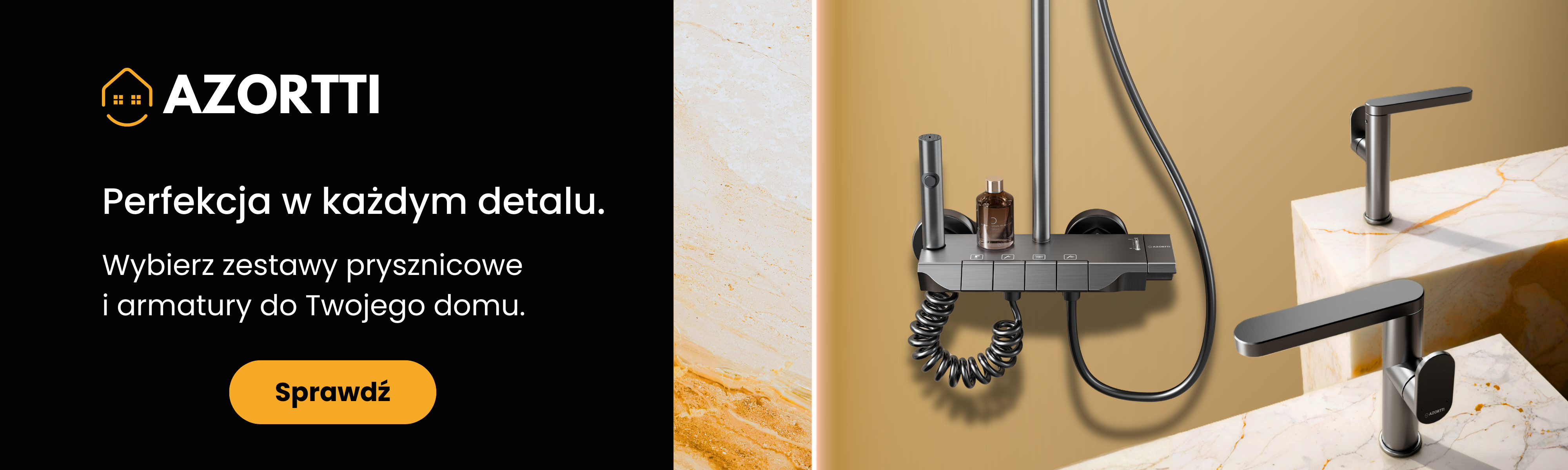 Stylowe krany i prysznice azortti