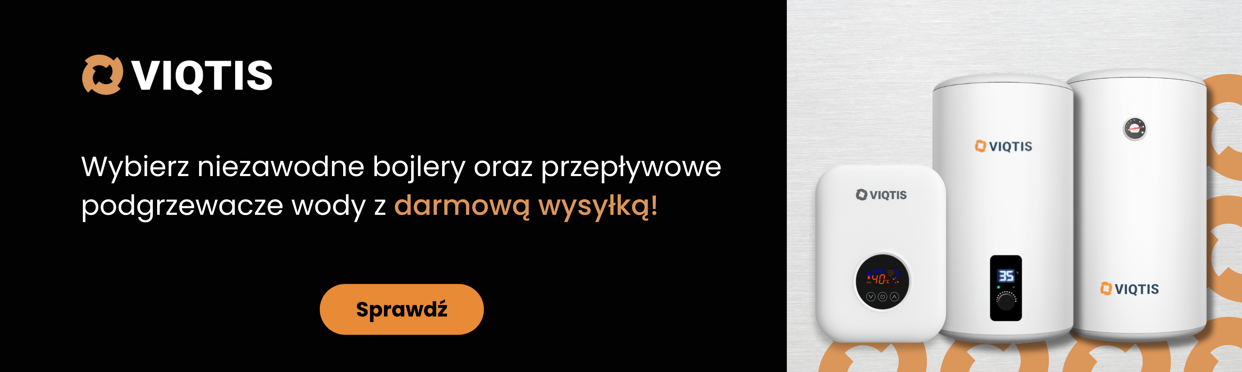 Bojlery elektryczne VIQTIS - z wyświetlaczem i bez w stal emaliowanej