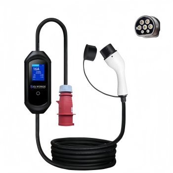 Przenośna ładowarka do samochodu elektrycznego TYPE 2, 11 kW, wodoodporna
