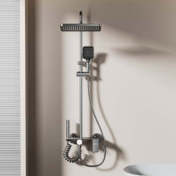 Nowoczesny zestaw Prysznicowy Kolumna Natryskowy Deszczownica, REGULOWANY